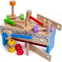 Bigjigs Toys Ponk a přepravka na nářadí 2v1