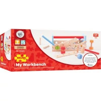 Bigjigs Toys Ponk a přepravka na nářadí 2v1
