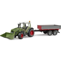 Bruder Traktor Fendt Vario 211 s čelním nakladačem a sklápěcím přívěsem