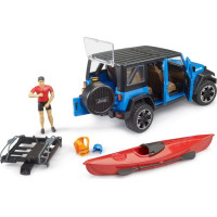 Bruder Jeep Wrangler Rubicon s kajakem a figurkou 1:16