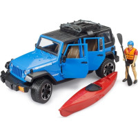 Bruder Jeep Wrangler Rubicon s kajakem a figurkou 1:16