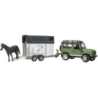 Bruder LAND ROVER s přepravníkem na koně