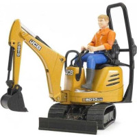 Bruder LAND ROVER + přepravník, mikrobagr JCB