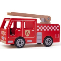 Bigjigs Toys Dřevěné hasičské auto