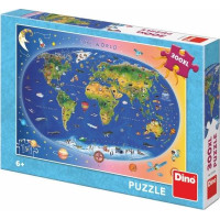 Dino Puzzle Dětská mapa 300 XL dílků