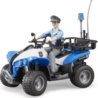 Bruder BWORLD modrá čtyřkolka policie s figurkou