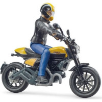 Bruder 63053 BWORLD Motocykl Scrambler Ducati Cafe Racer s jezdcem