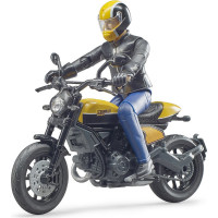 Bruder 63053 BWORLD Motocykl Scrambler Ducati Cafe Racer s jezdcem