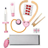 Bino Lékařský set v dřevěném kufříku