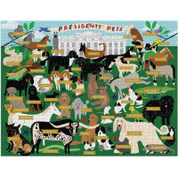 Galison Puzzle Prezidentští mazlíčci 2000 dílků
