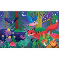 Mudpuppy Puzzle s lentikulárním efektem Les ve dne, v noci 75 dílků