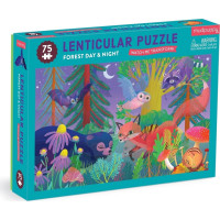 Mudpuppy Puzzle s lentikulárním efektem Les ve dne, v noci 75 dílků