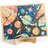 Mudpuppy Dřevěné puzzle Vesmírná mise 100 dílků