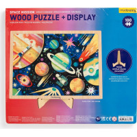 Mudpuppy Dřevěné puzzle Vesmírná mise 100 dílků