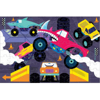 Mudpuppy Puzzle Monster Trucks - svítí ve tmě 100 dílků