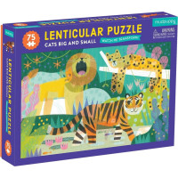 Mudpuppy Puzzle Lentikulární Kočky malé a velké 75 dílků