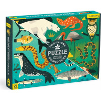 Mudpuppy Oboustranné puzzle Pozemní a mořští predátoři 100 dílků