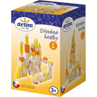 Detoa Dřevěné kostky L 96 dílků