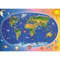 Dino Puzzle Dětská mapa 300 XL dílků