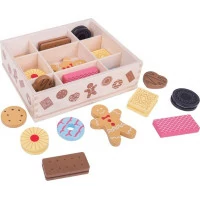 Bigjigs Toys Box s dřevěnými sušenkami