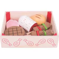 Bigjigs Toys Dřevěné uzeniny v krabičce