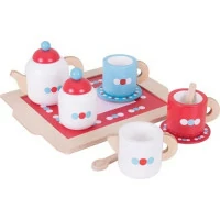 Bigjigs Toys Čajový servis s puntíky