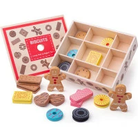 Bigjigs Toys Box s dřevěnými sušenkami