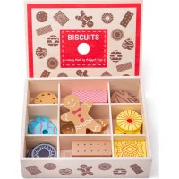 Bigjigs Toys Box s dřevěnými sušenkami