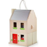 Bigjigs Toys Rozkládací domeček s příslušenstvím
