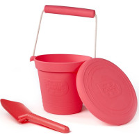 Bigjigs Toys Plážový kyblíček tmavě růžový