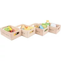 Bigjigs Toys set zdravých potravin ve čtyřech krabičkách 2