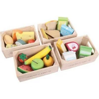 Bigjigs Toys set zdravých potravin ve čtyřech krabičkách 2