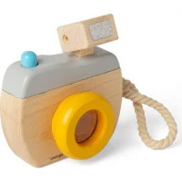 Bigjigs Toys Dřevěný fotoaparát s bleskem