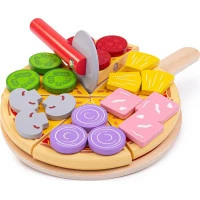 Bigjigs Toys Dřevěná krájecí pizza