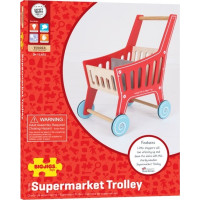 Bigjigs Toys Dřevěný nákupní vozík Supermarket