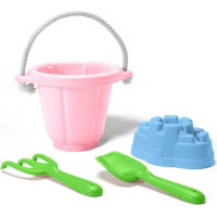 Green Toys Růžový set na písek