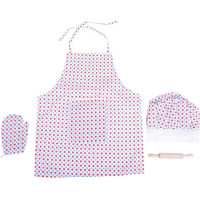 Bigjigs Toys Kuchařský set se zástěrou s puntíky