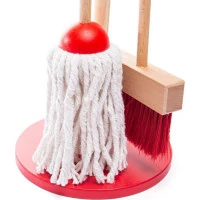 Bigjigs Toys úklidový hrací set červený