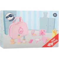 small foot Dětská kosmetická taštička růžová s dřevěnými doplňky