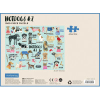 Galison Puzzle Hot dogs A-Z 1000 dílků