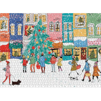 Galison Puzzle Vánoční koledníci 1000 dílků