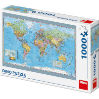 Dino Puzzle Politická mapa světa 1000 dílků