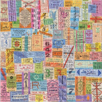 Galison Puzzle Cestovní lístky vintage 500 dílků