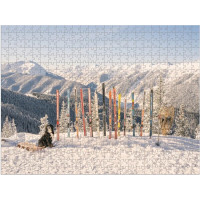 Galison Puzzle Zimní prázdniny 500 dílků
