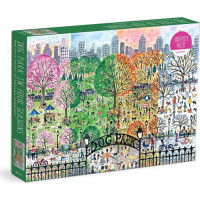 Galison Puzzle Psí park 4 roční období 1000 dílků
