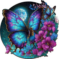 EscapeWelt Dřevěné luminiscenční puzzle Motýl 500 dílků