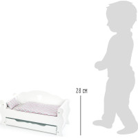 small foot Dřevěná postýlka pro panenku bílá
