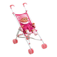 Petitcollin Skládací kočárek Pomme d'Amour (pro panenku do 52 cm)