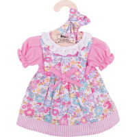 Bigjigs Toys Růžové květinové šaty pro panenku 38 cm
