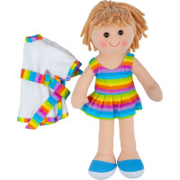 Bigjigs Toys Látková panenka Michelle 34 cm